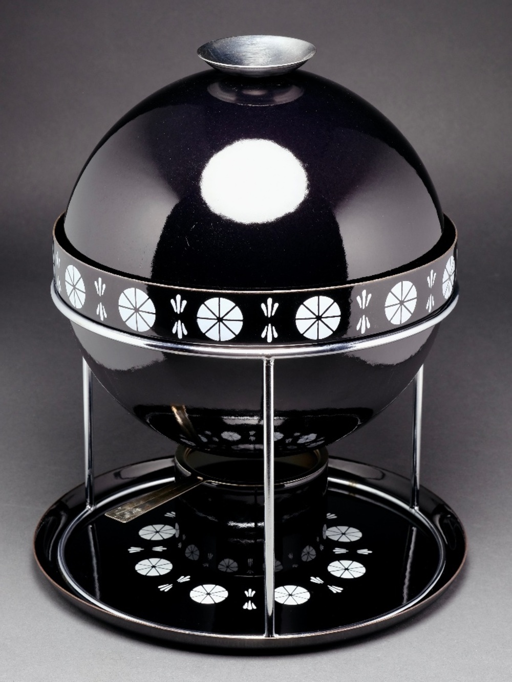 Cathrine Holm MCM Vintage Fondue Black & White Viking Pattern Norway